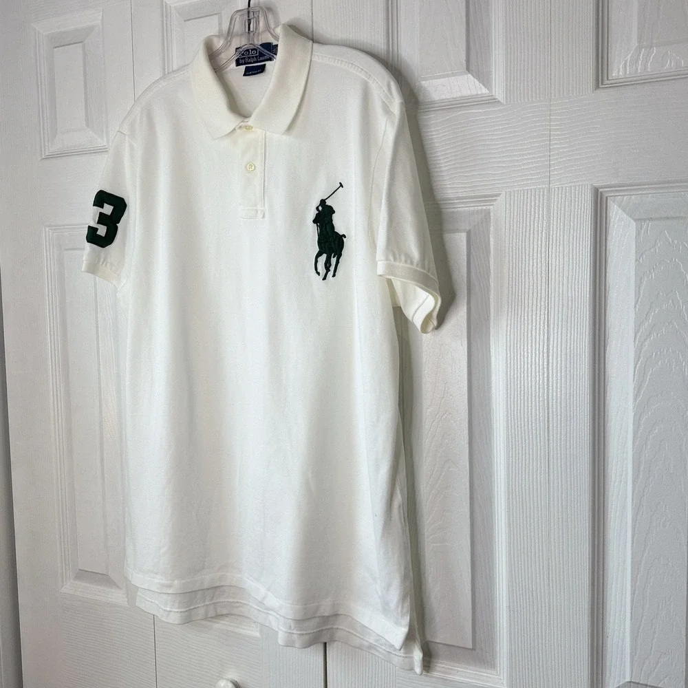 Polo Ralph Lauren Men XL Custom Fit White Big Pony Short Sleeve Polo Shirt NWOT